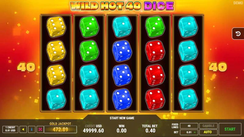 Wild Hot 40 Dice gameplay screenshot