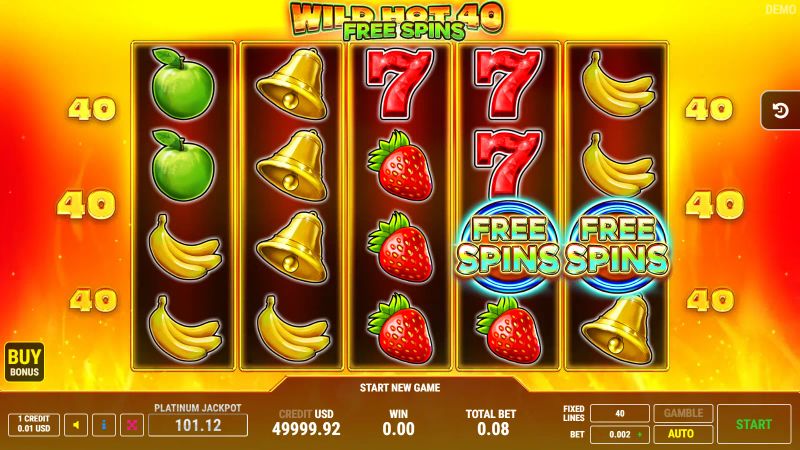 Wild Hot 40 Free Spins gameplay screenshot