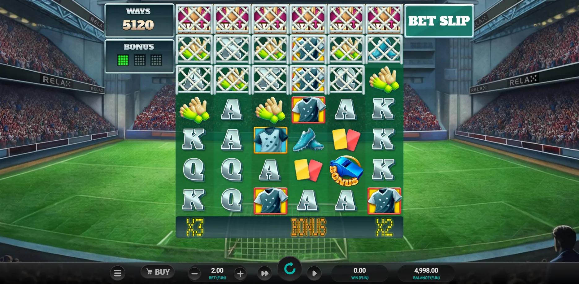 World Class Kick Off Dream Drop slot gameplay screenshot
