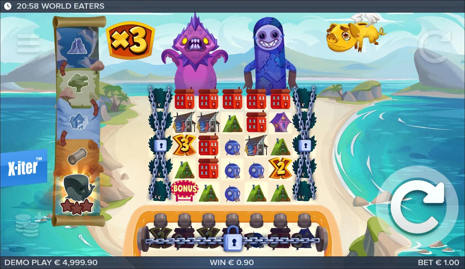 Fantasy slot World Eaters from ELK Studios during gameplay