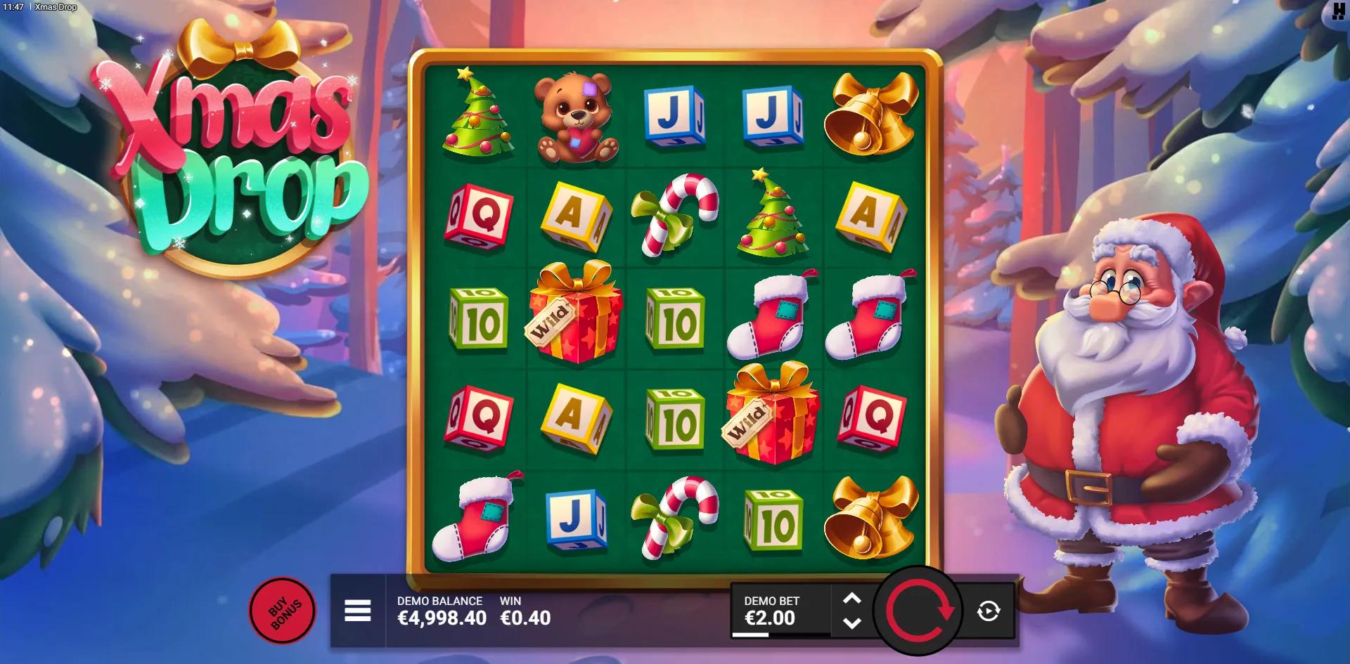 Xmas Drop slot gameplay screenshot