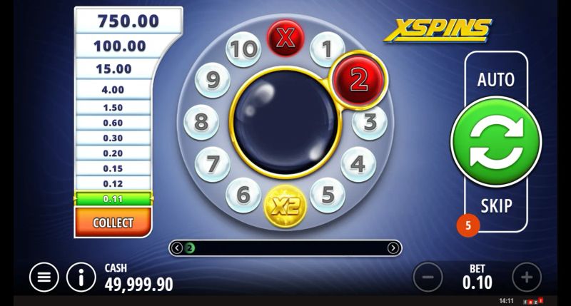 XSpins gameplay screenshot