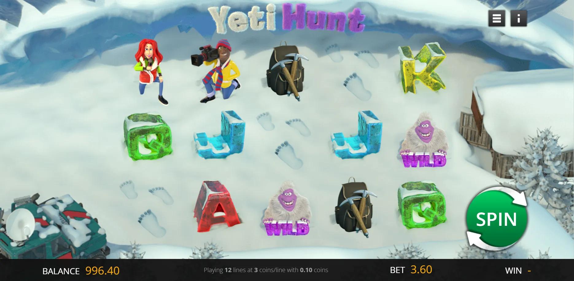 Yeti Hunt slot gameplay screenshot