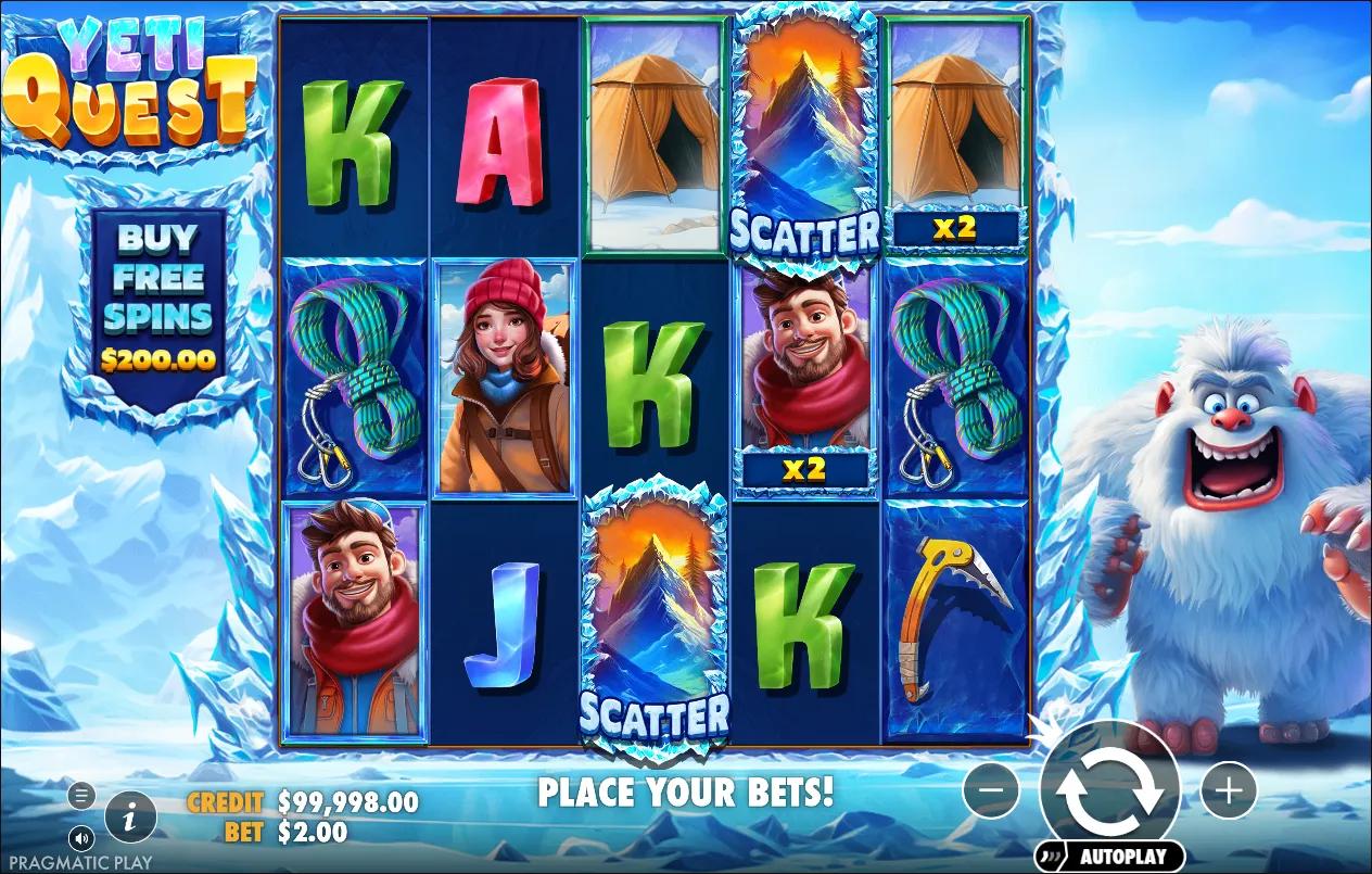 Yeti Quest slot gameplay screenshot