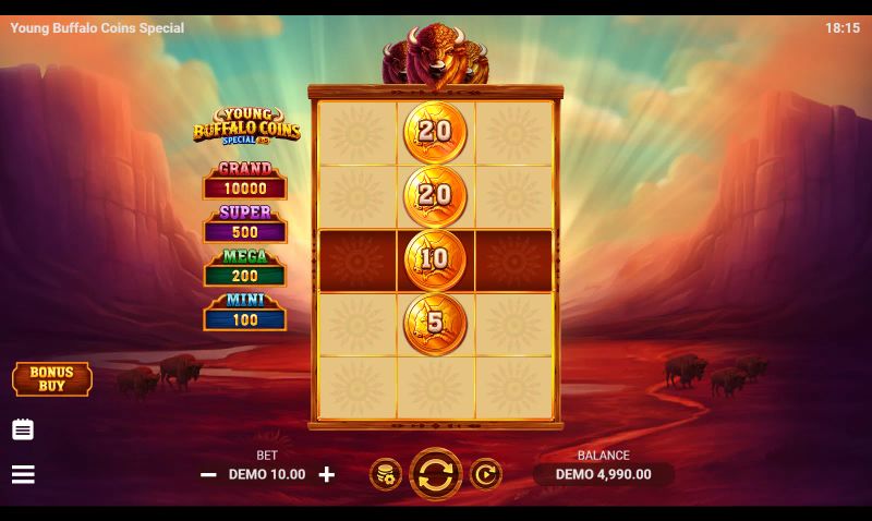 Young Buffalo Coins Special gameplay screenshot