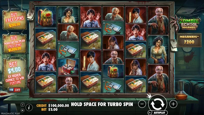 Zombie School Megaways gameplay screenshot