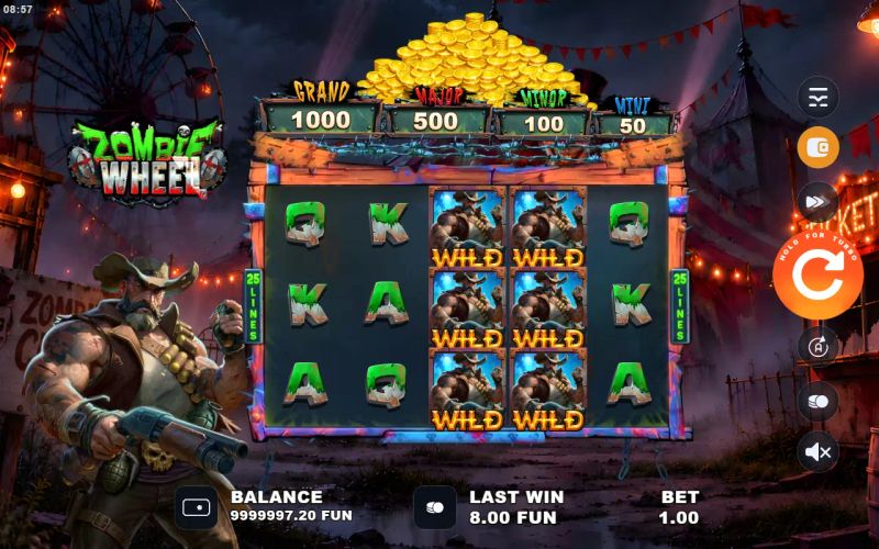 Zombie Wheel gameplay screenshot
