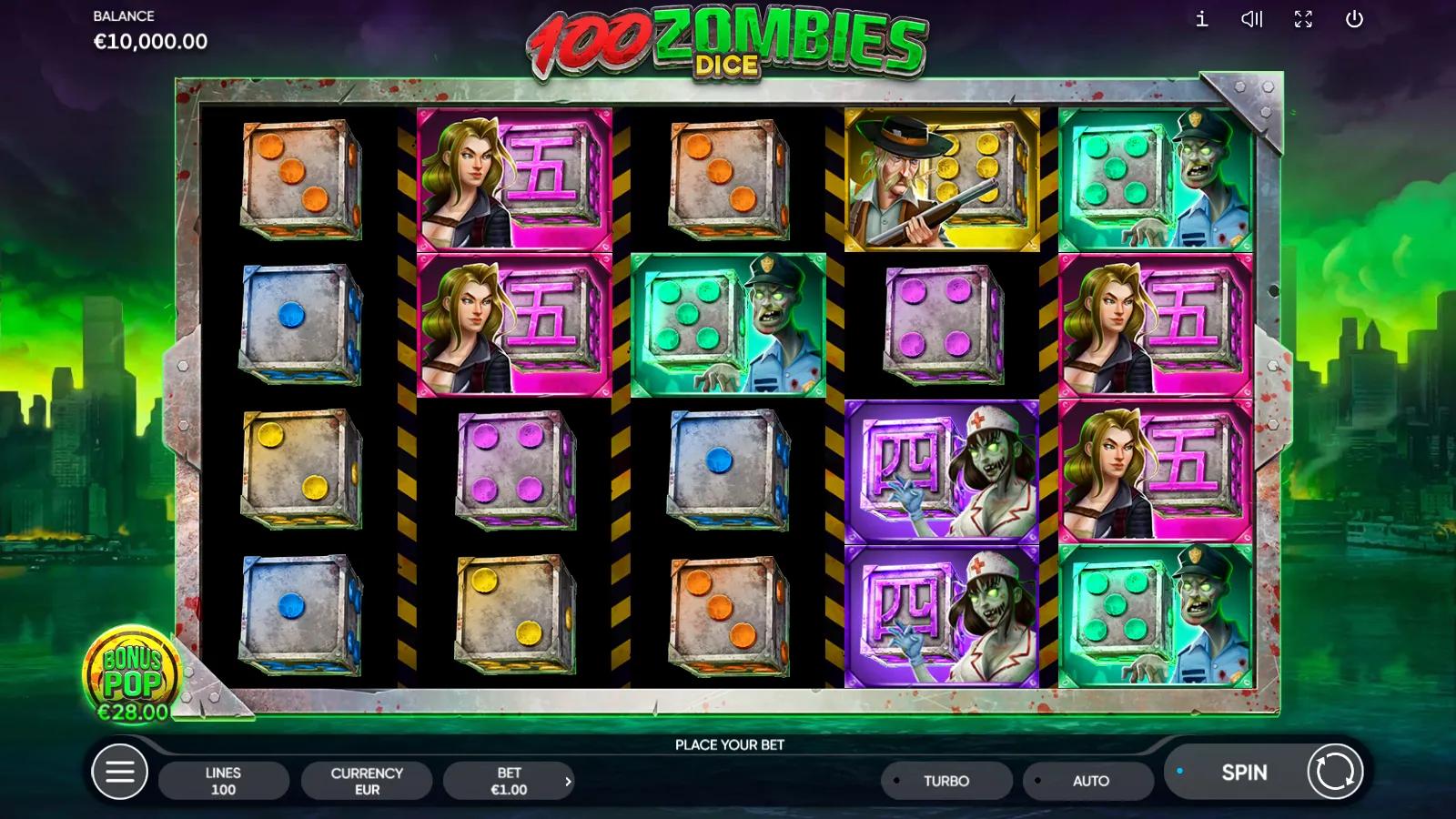 100 Zombies Dice - Endorphina Slot