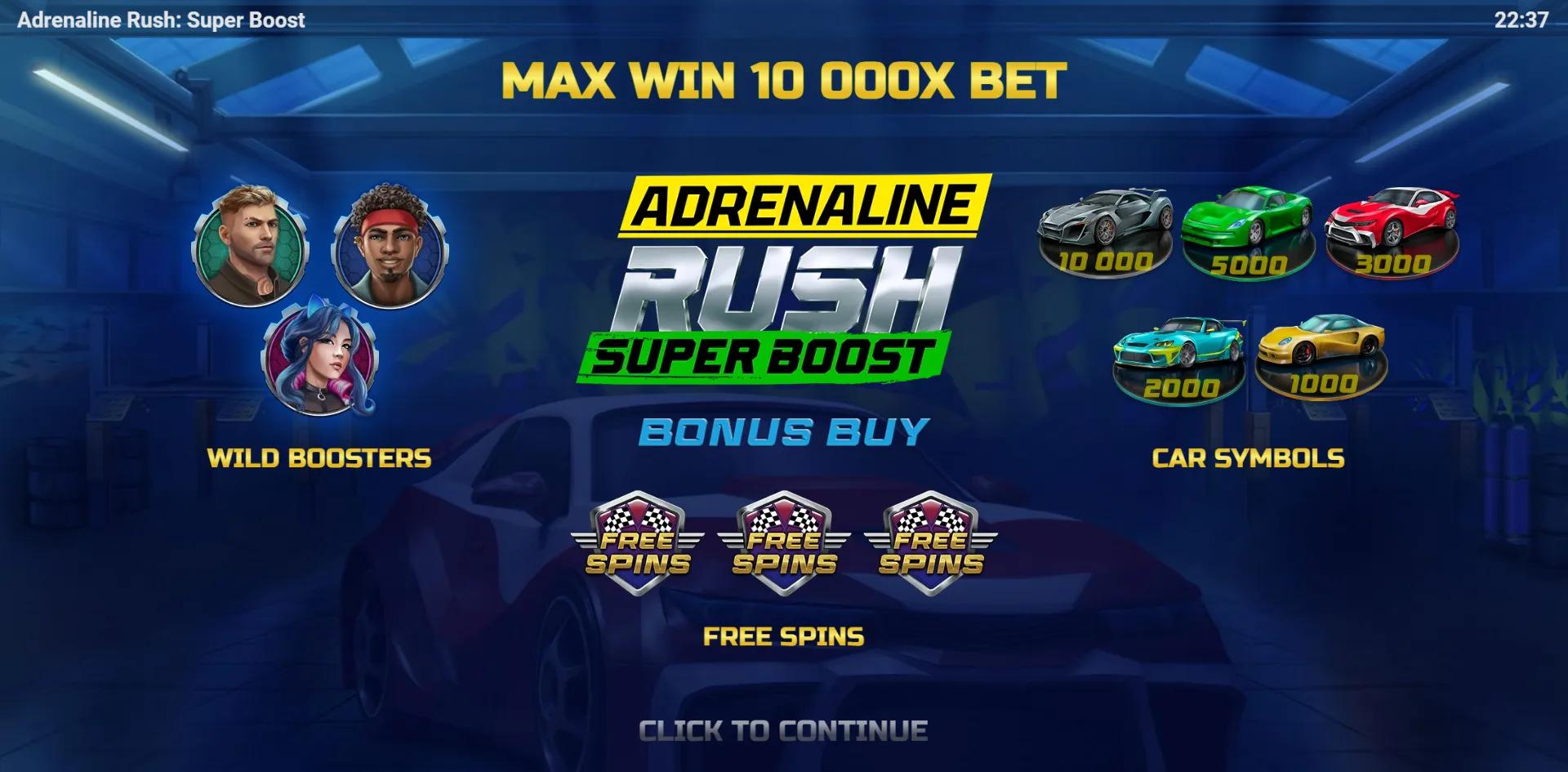 Adrenaline Rush: Super Boost - Evoplay Slot
