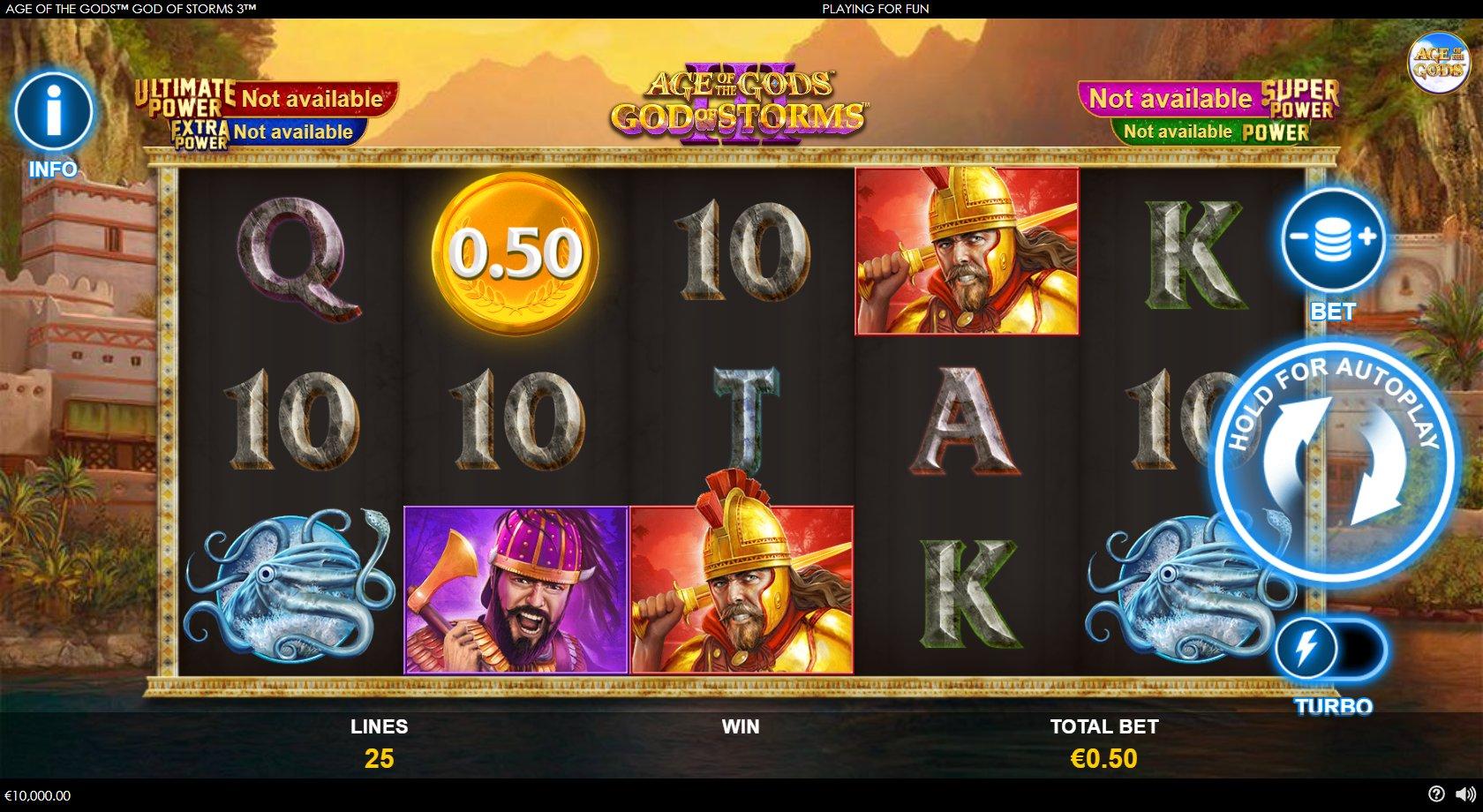 Age of the Gods: God of Storms 3 - Playtech Slot