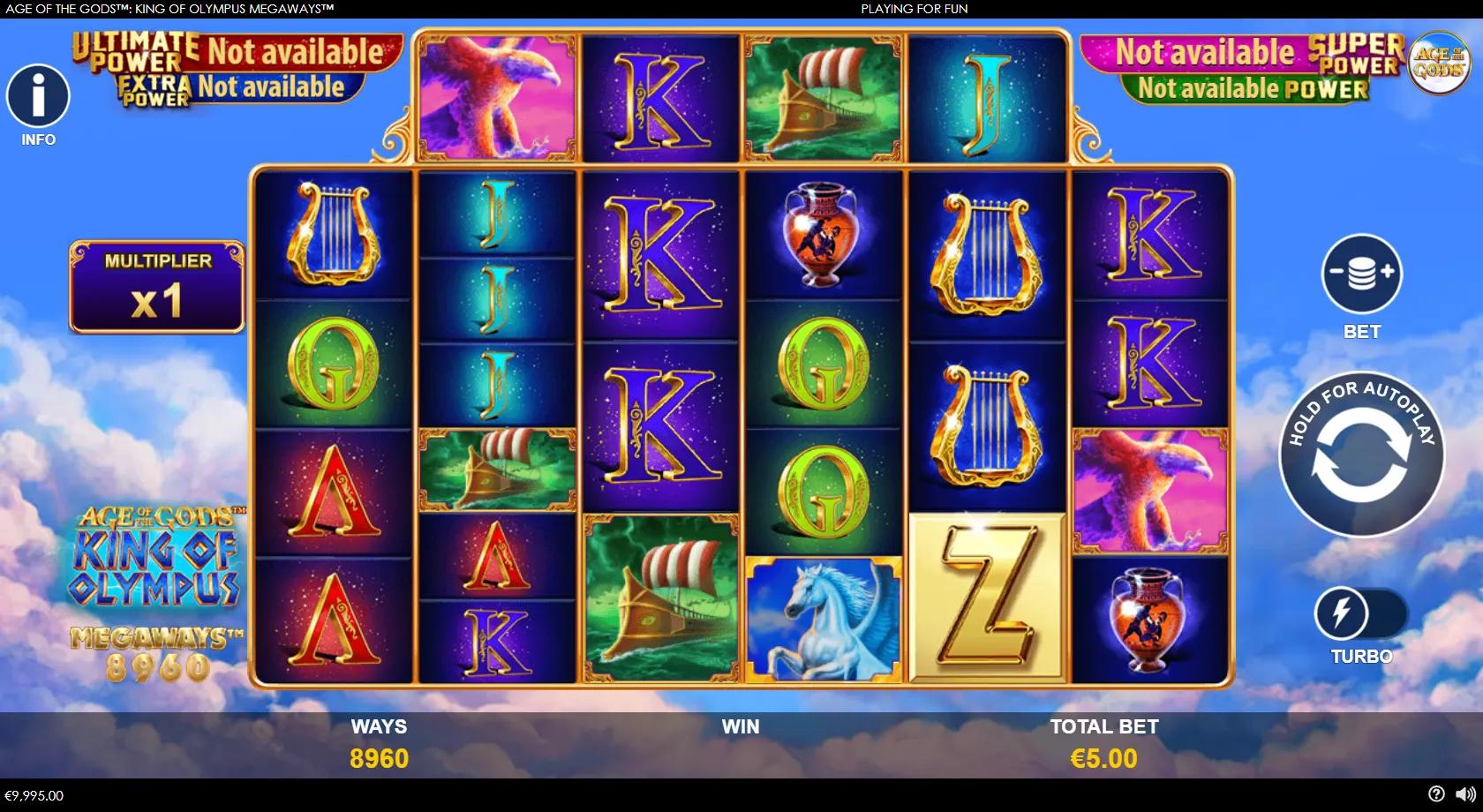 Age of the Gods: King of Olympus Megaways - Playtech Slot