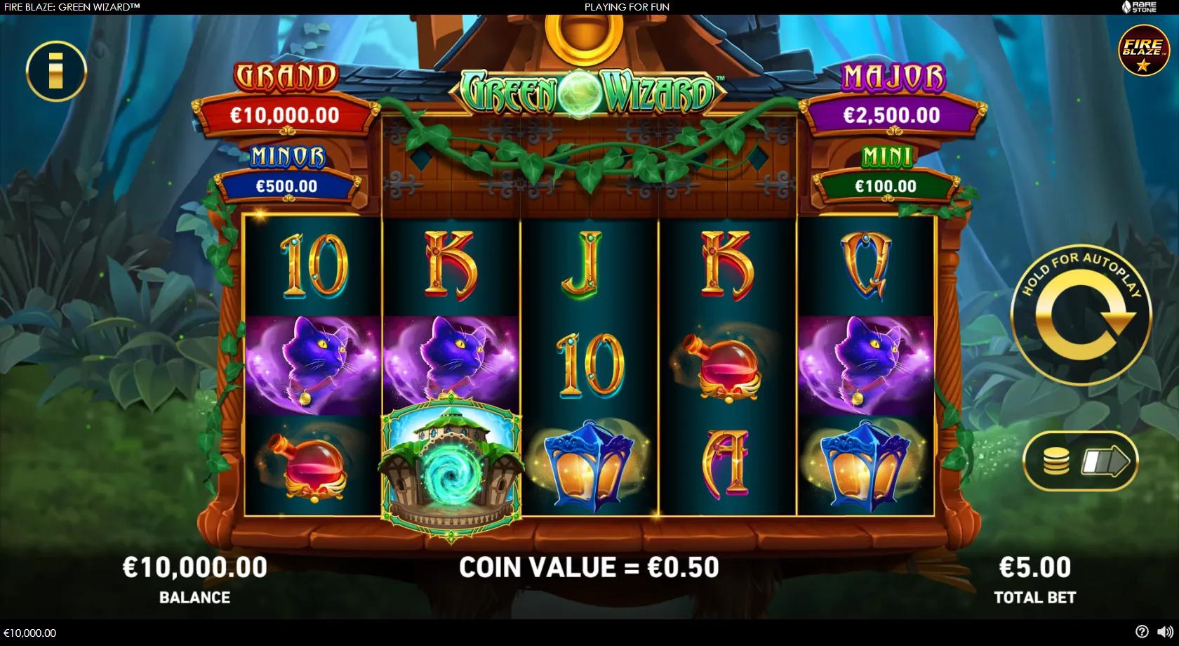 Fire Blaze: Green Wizard - Playtech Slot