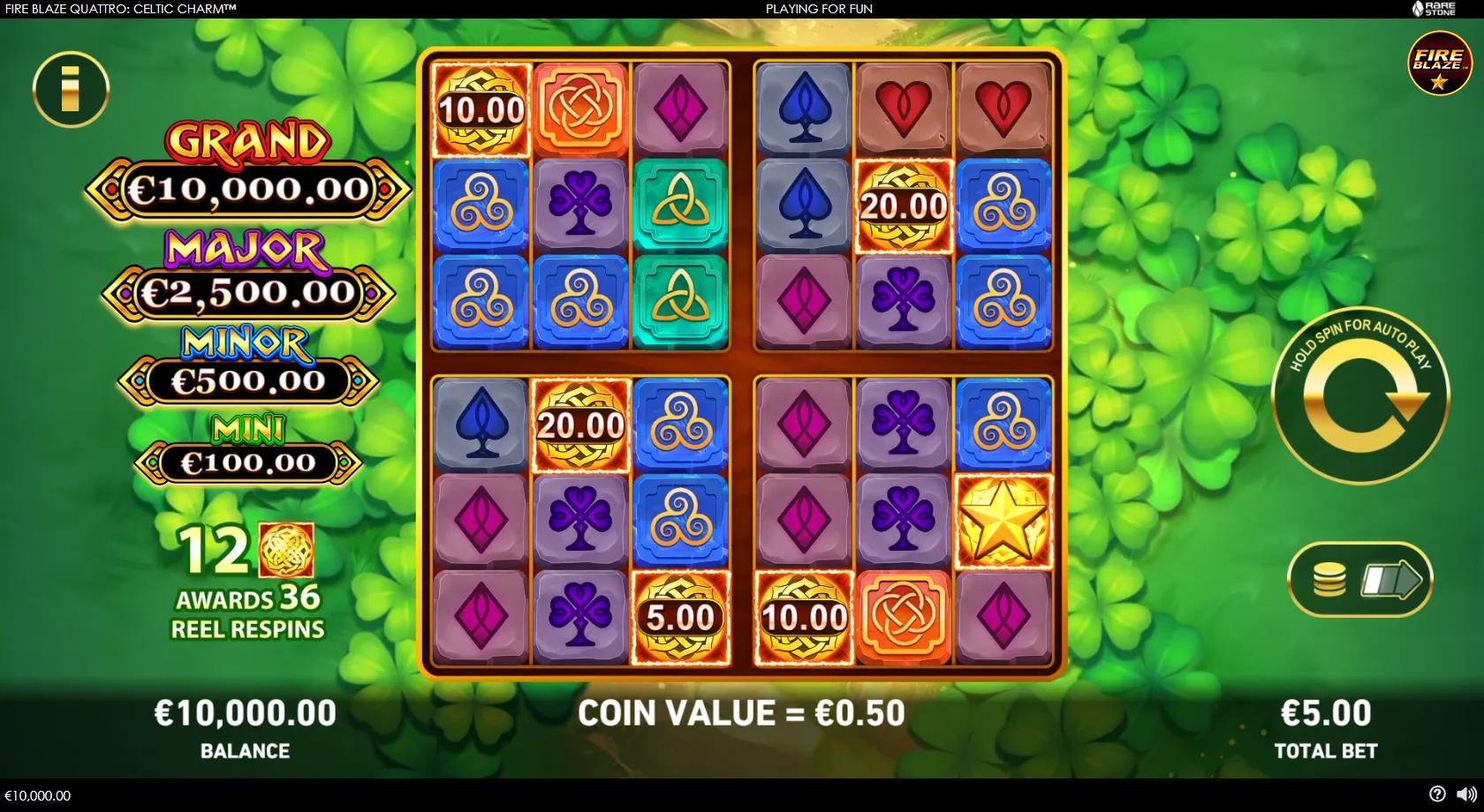 Fire Blaze Quattro: Celtic Charm - Playtech Slot