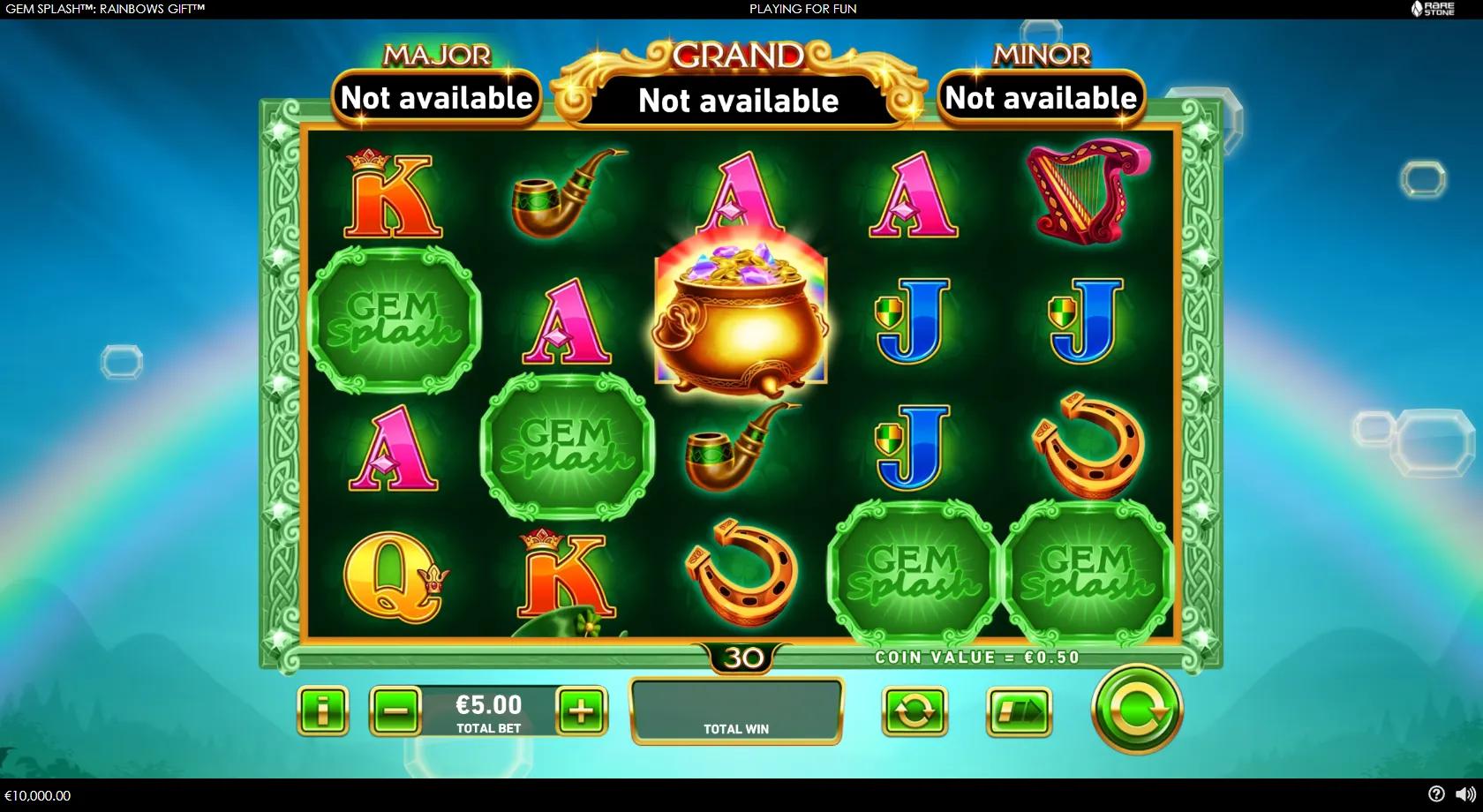 Gem Splash: Rainbow's Gift - Playtech Slot