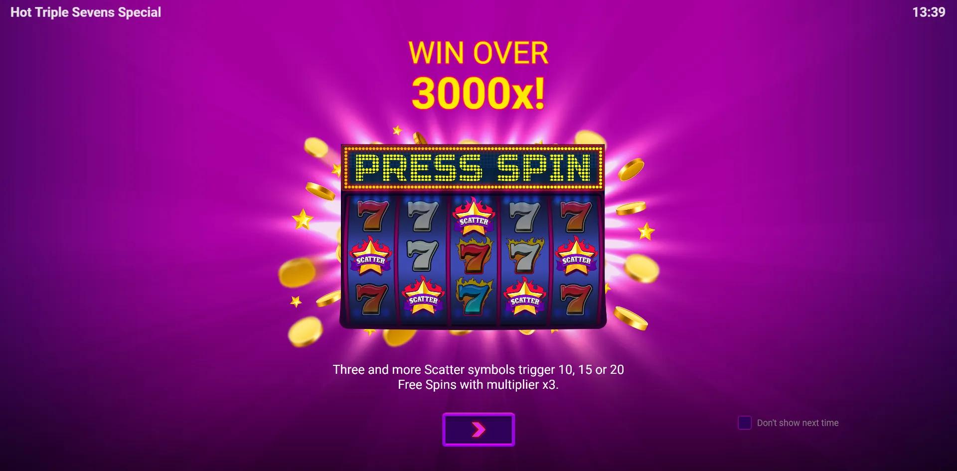 Hot Triple Sevens Special - Evoplay Slot