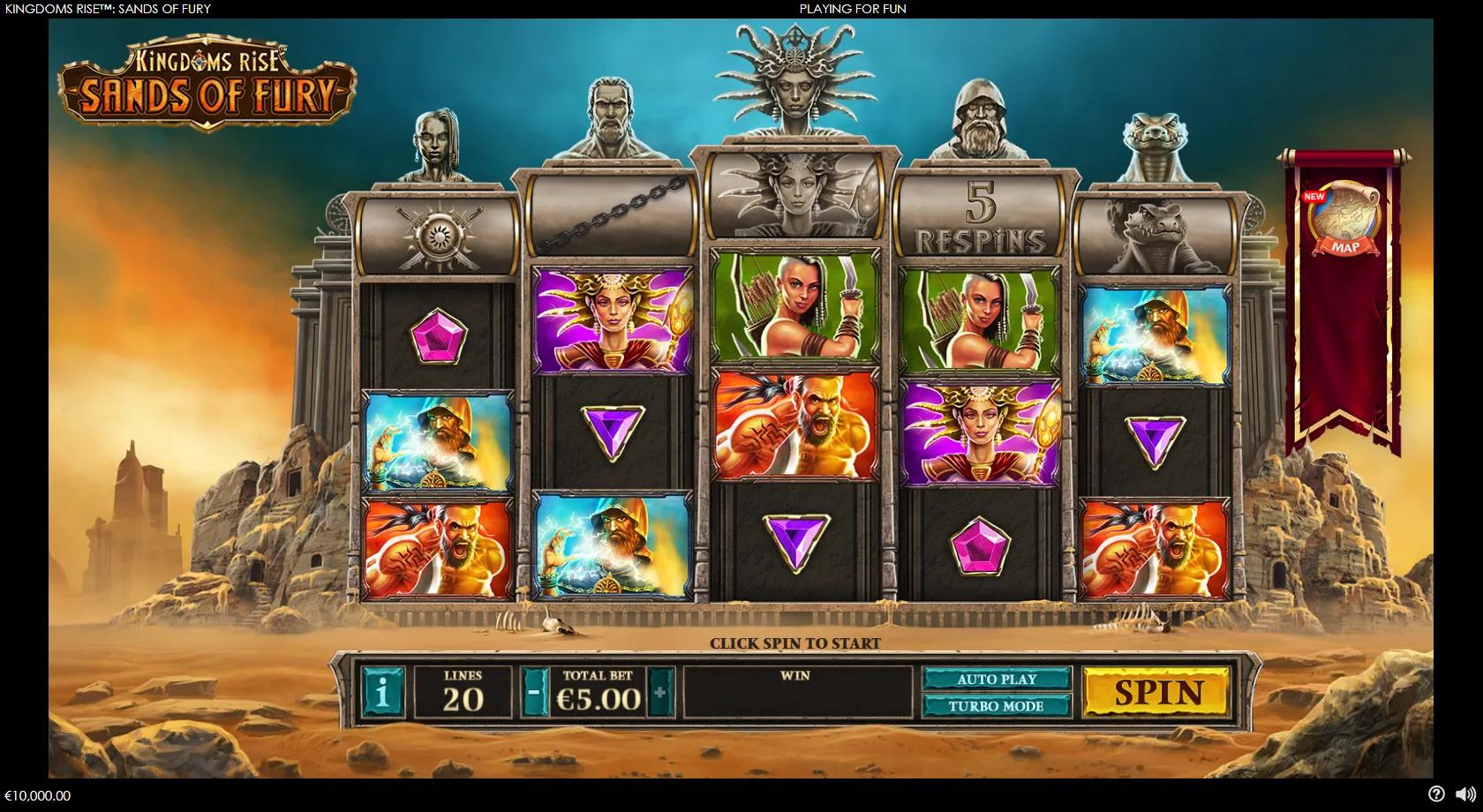 Kingdoms Rise: Sands of Fury - Playtech Slot
