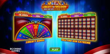 Liberty and Freedom Hold and Win Extreme 10,000 - Booming Games Slot