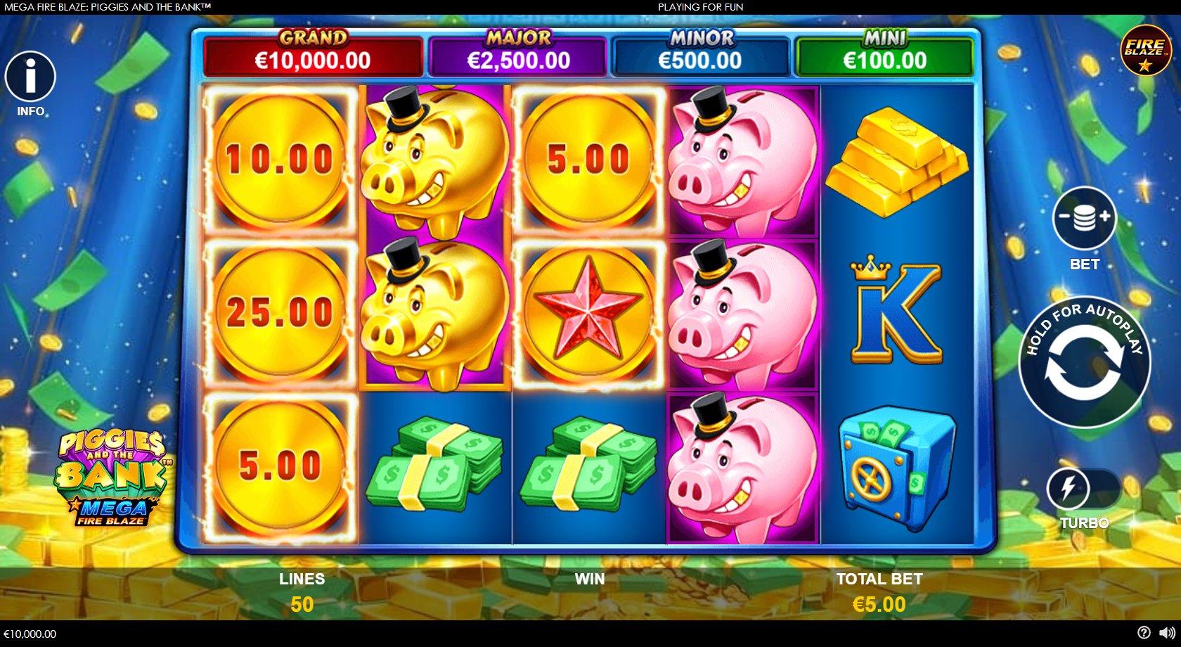 Mega Fire Blaze: Piggies and the Bank - Playtech Slot