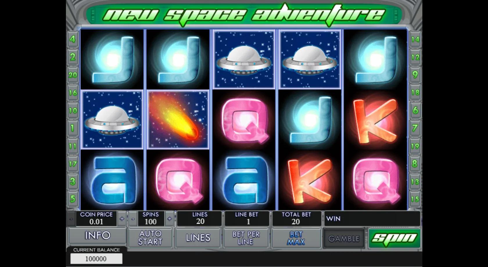 New Space Adventure - Playtech Slot