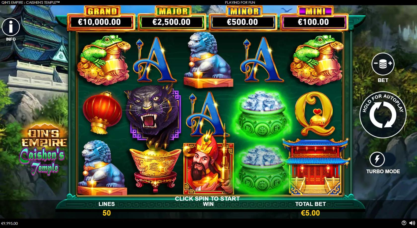 Qin's Empire: Caishen's Temple - Playtech Slot