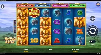 Rhino Blitz - Playtech Slot