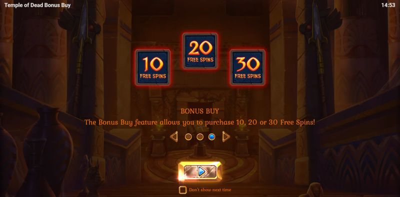 Temple of Dead Bonus Buy