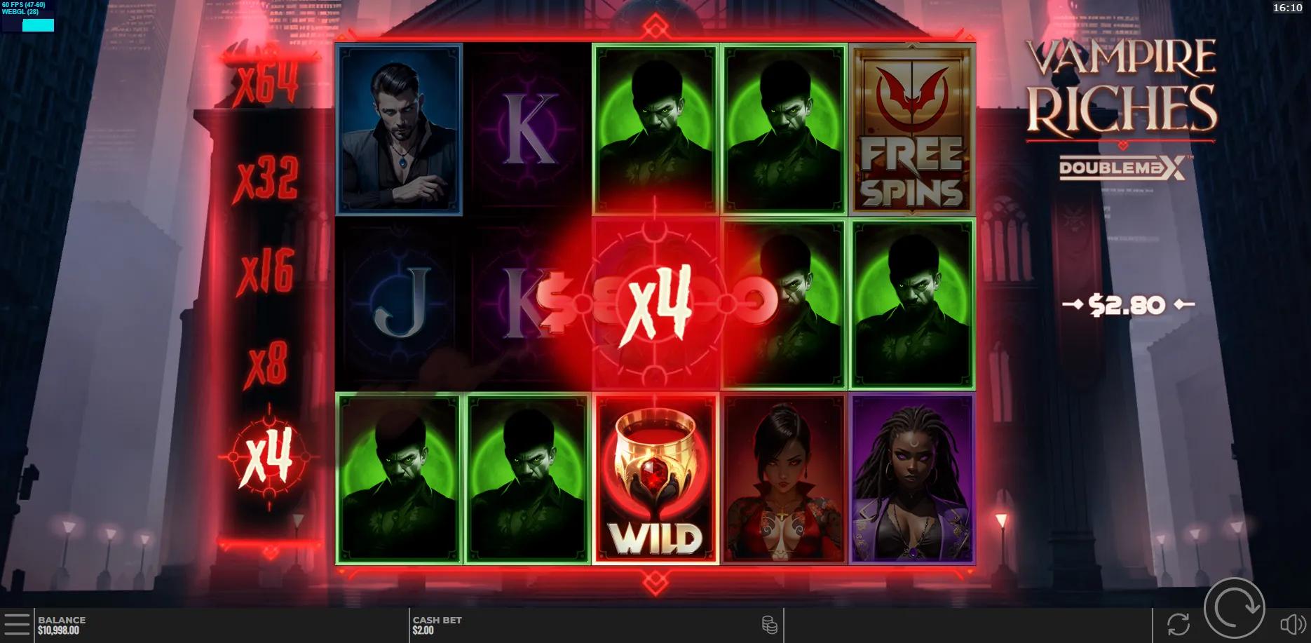 Vampire Riches DoubleMax slot gameplay screenshot