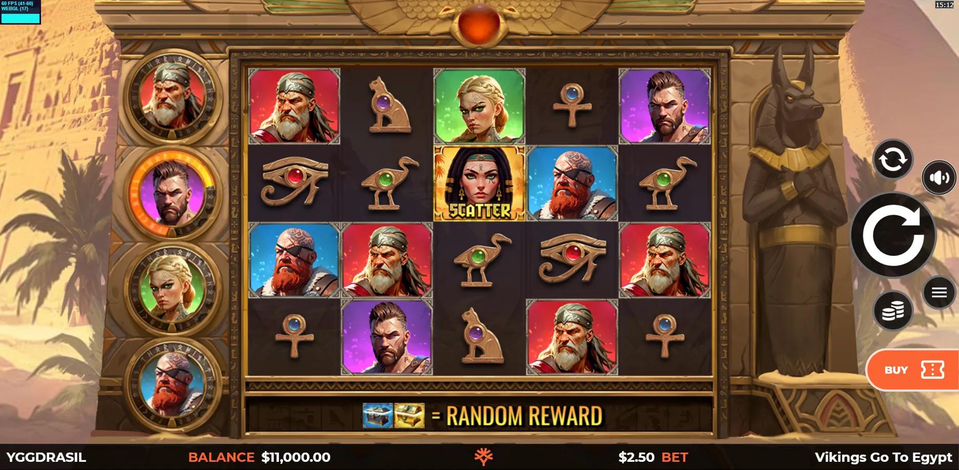 Vikings Go To Egypt Wild Fight slot gameplay screenshot
